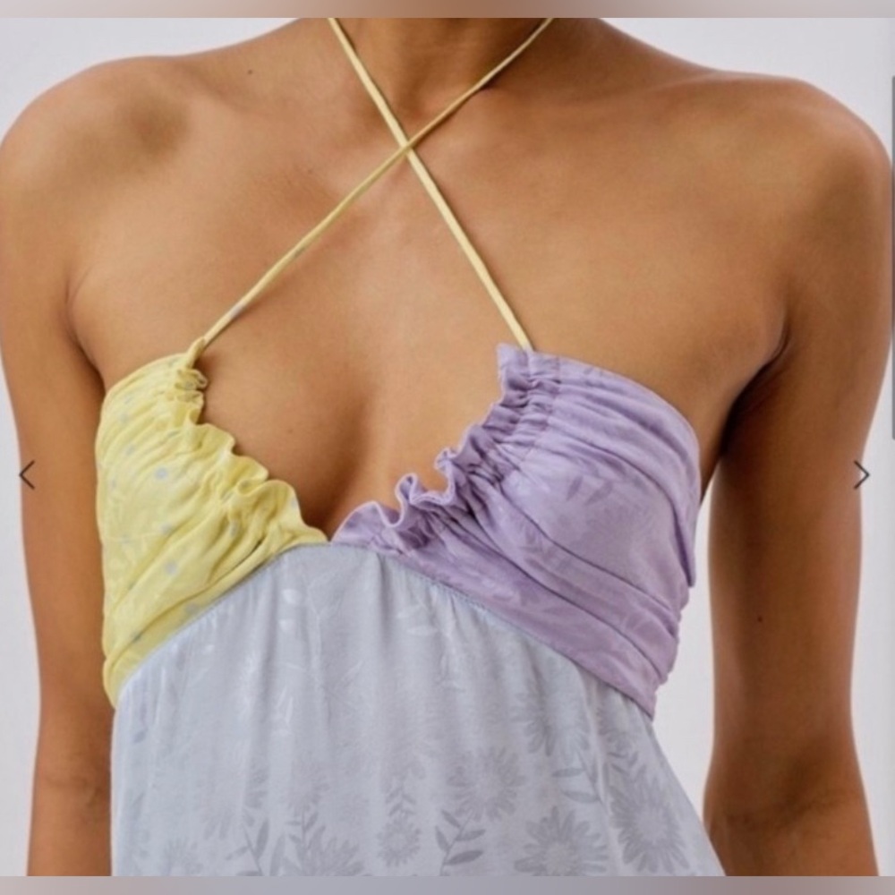 FL&L Color block Halter Dress